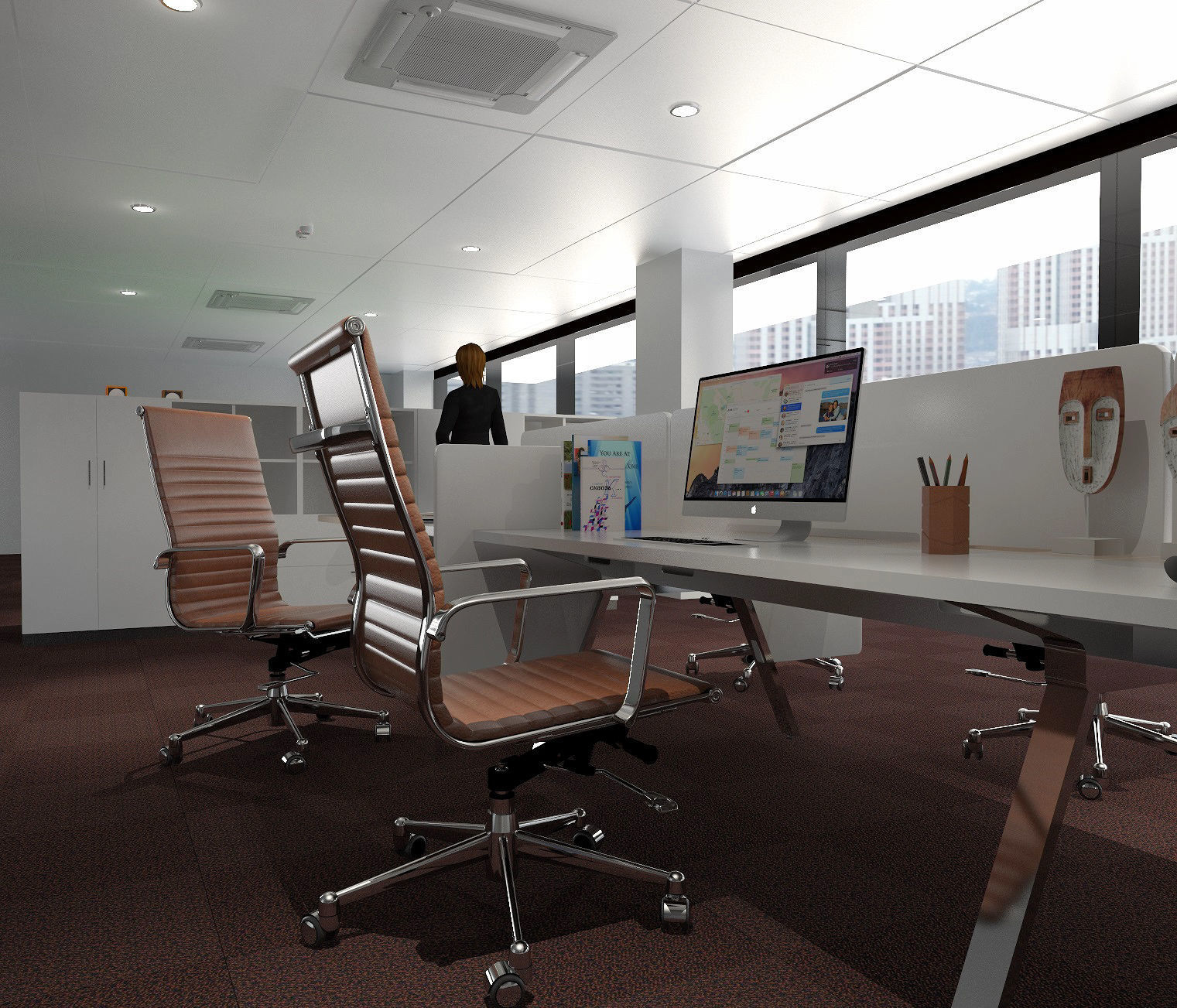 Modern Office 3D model_1