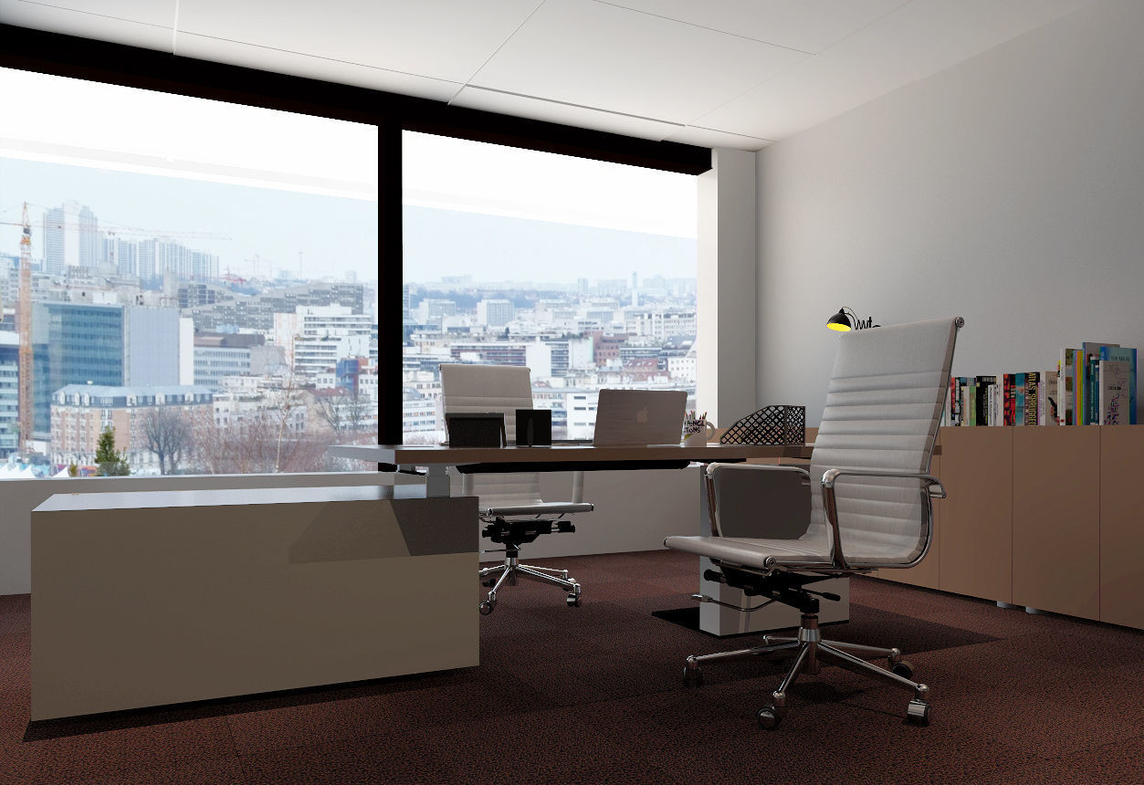 Modern Office 3D model_2