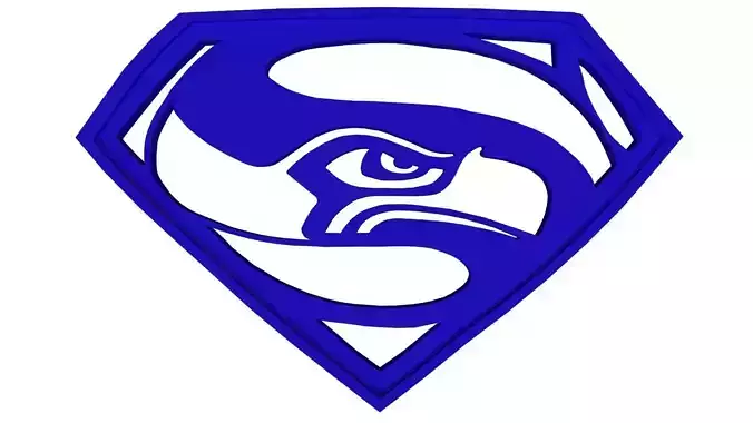 Seahawks Super emblem 3D model