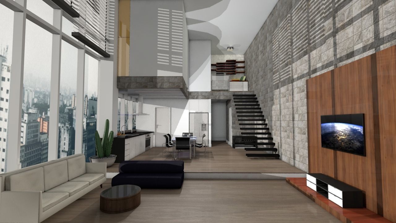 Modern Apartment  3D model_1
