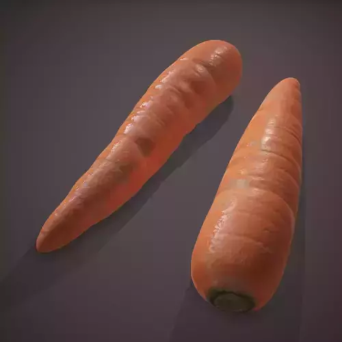 Carrots two Low-poly 3D model