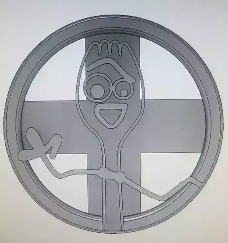 Forky cookie cutter 3D print model
