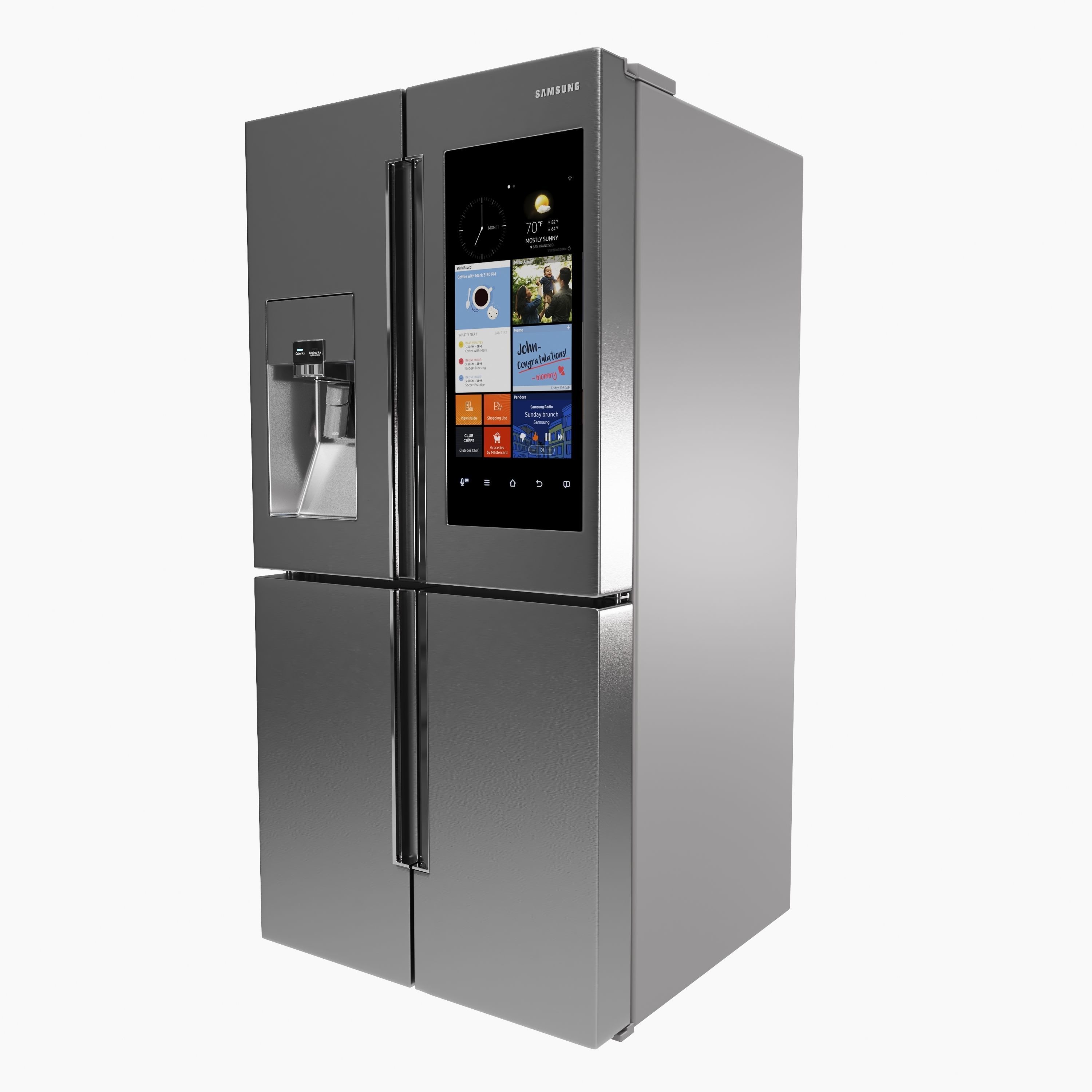 Refrigerator Sams 4-Door Flex 3D model_1