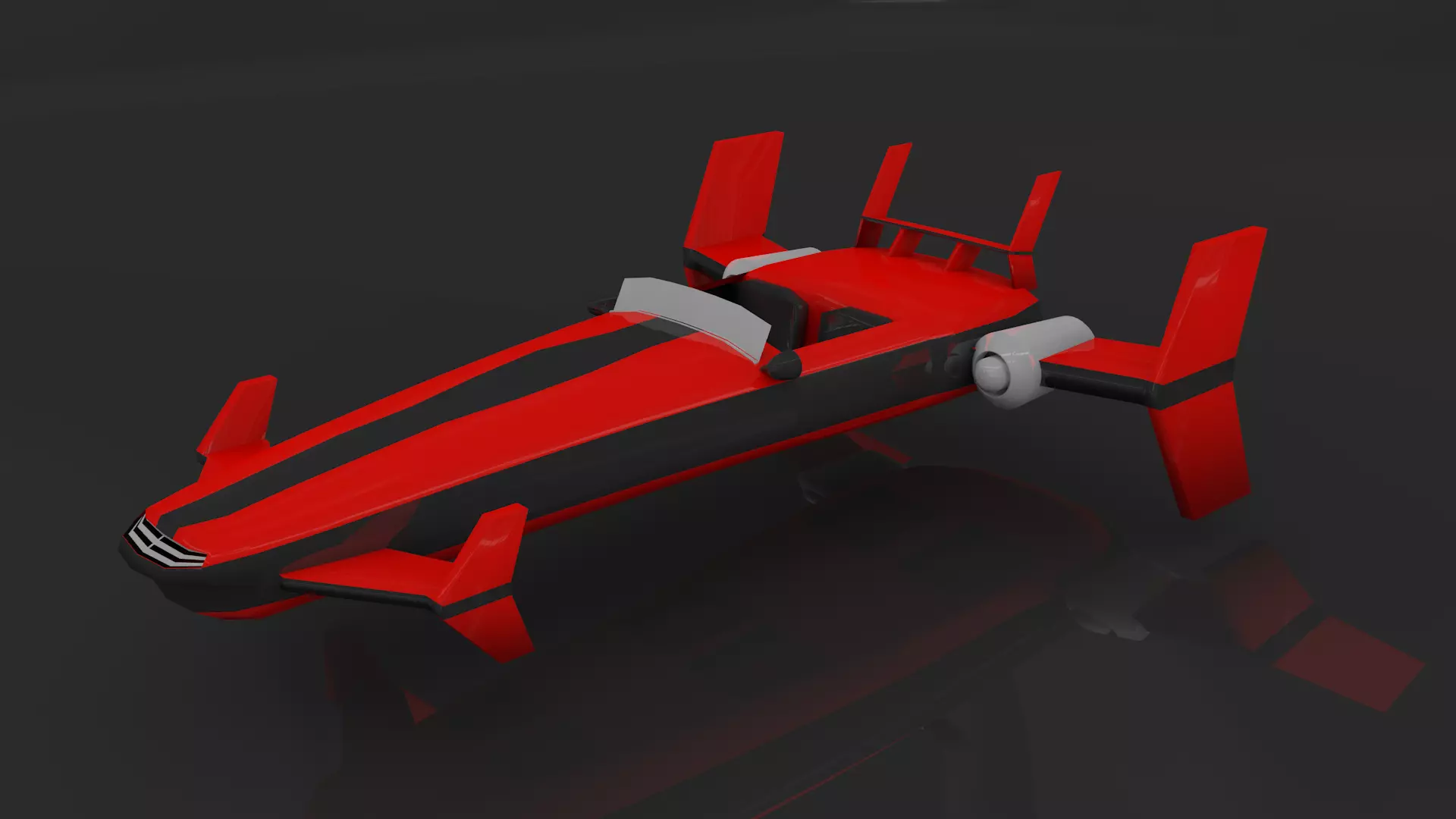 flying car 3D model_0