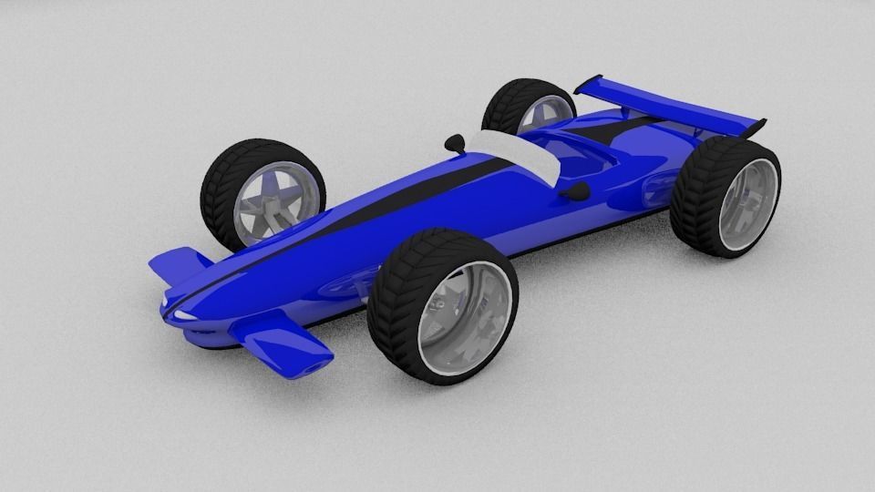 Roadster race car Free 3D model_1