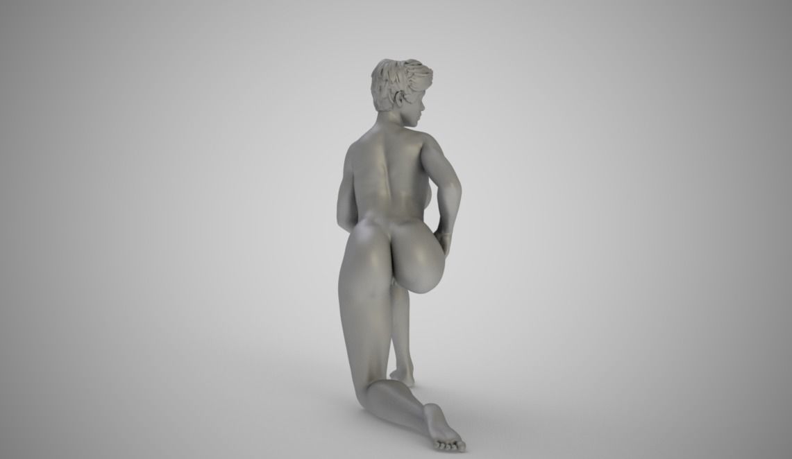 Woman on One Knee 3D print model_5