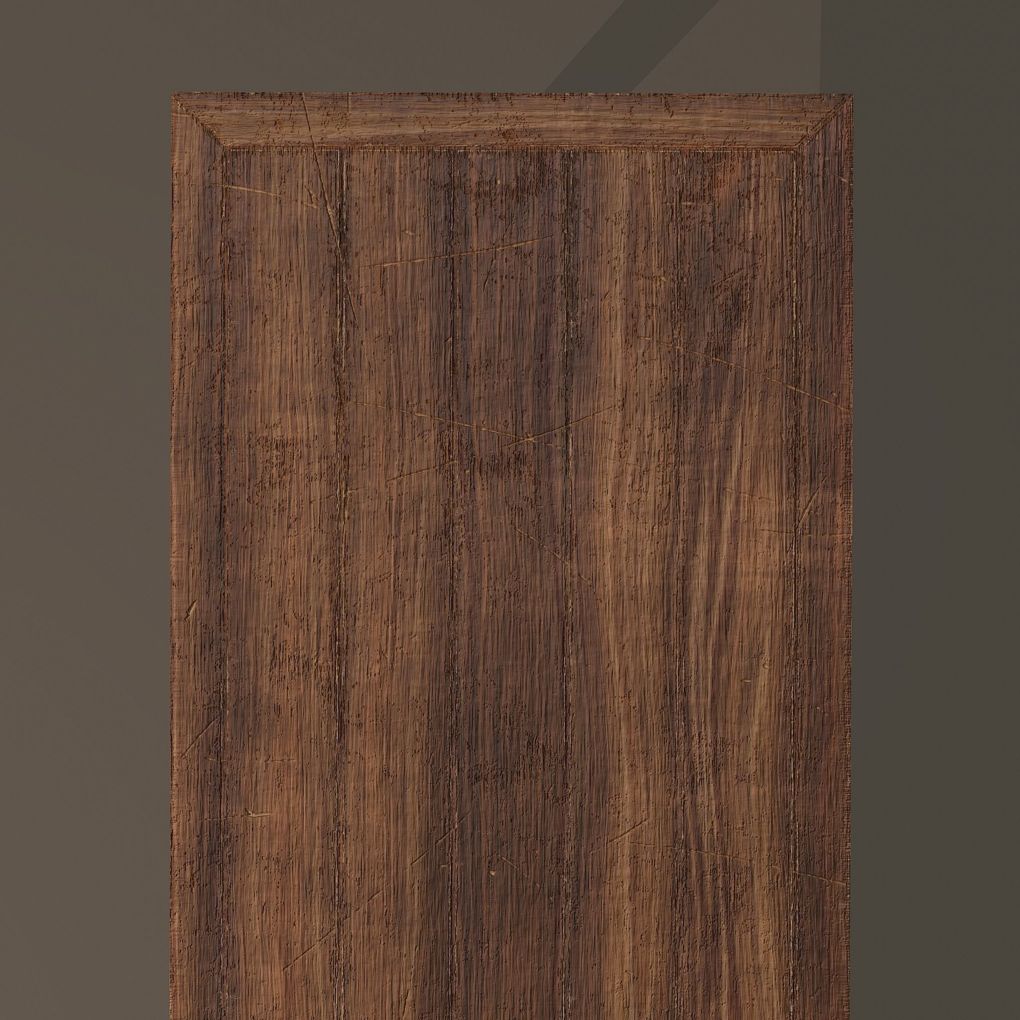 Long Wood Table Low-poly 3D model_13