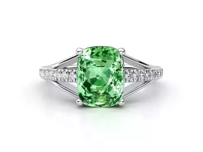DR022 tourmaline and diamond ring