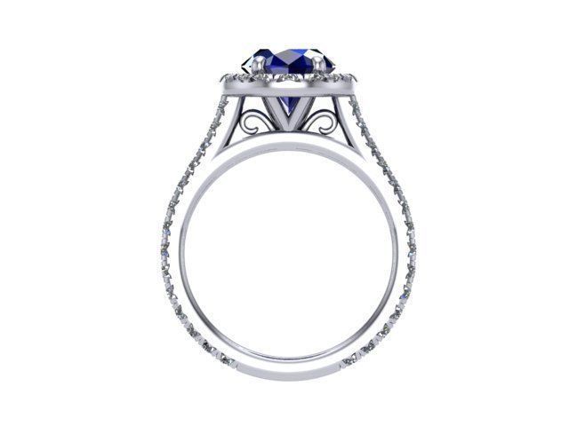 Sapphire Ring vs2 3D print model_2
