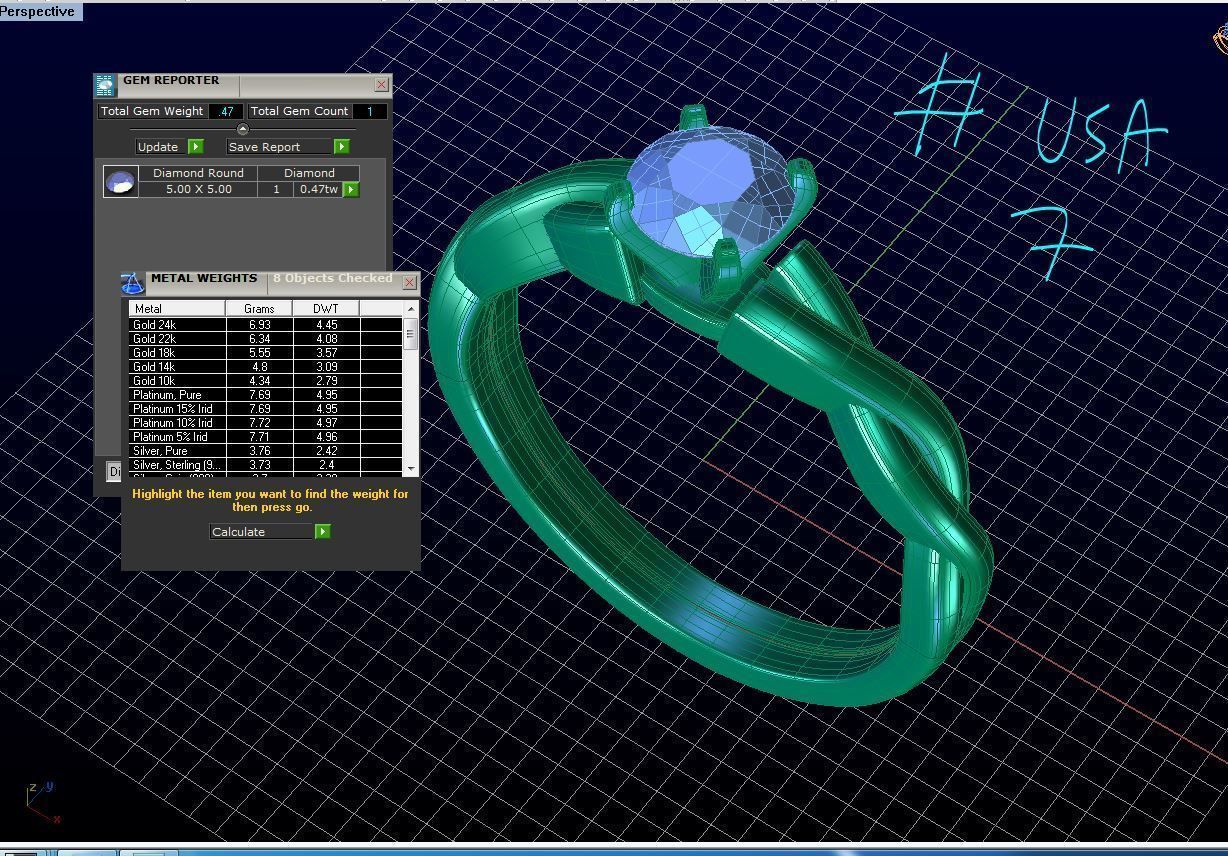 twist ring set  3D print model_20