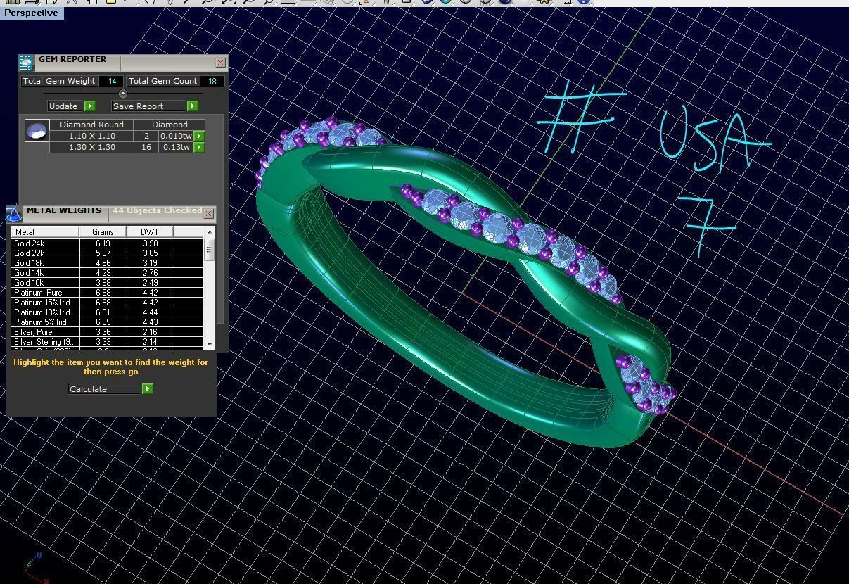 twist ring set  3D print model_19