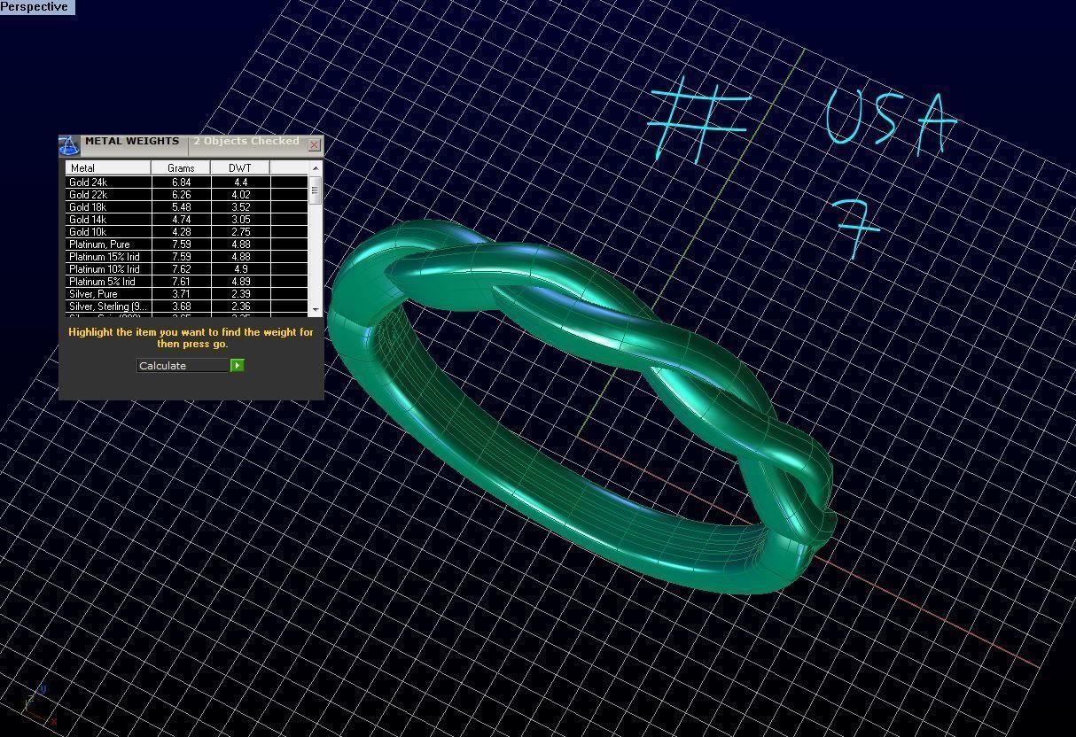 twist ring set  3D print model_15