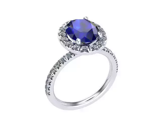 Sapphire Oval Cushion Ring