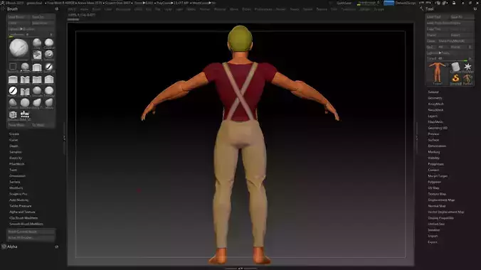 Download Character Stylized Base Mesh - Gowin - ZBrush 2019 3D model