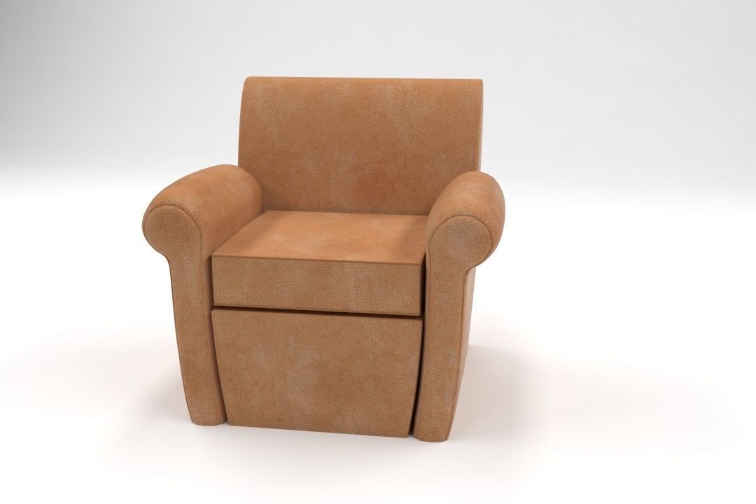 Pottery Barn Manhattan Leather Club Chair Model Max Fbx Pottery Barn Manhattan Leather Club Chair Model Max Fbx 2