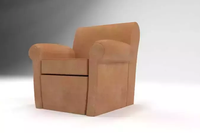 POTTERY BARN MANHATTAN LEATHER CLUB CHAIR 3D model