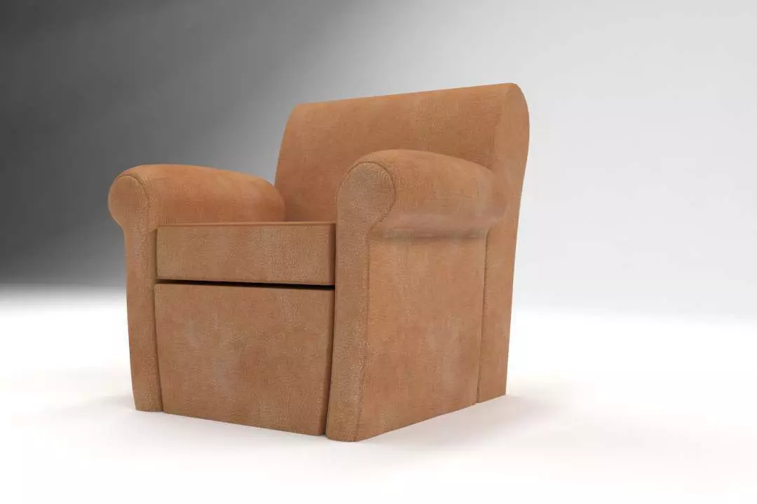 POTTERY BARN MANHATTAN LEATHER CLUB CHAIR 3D model_0