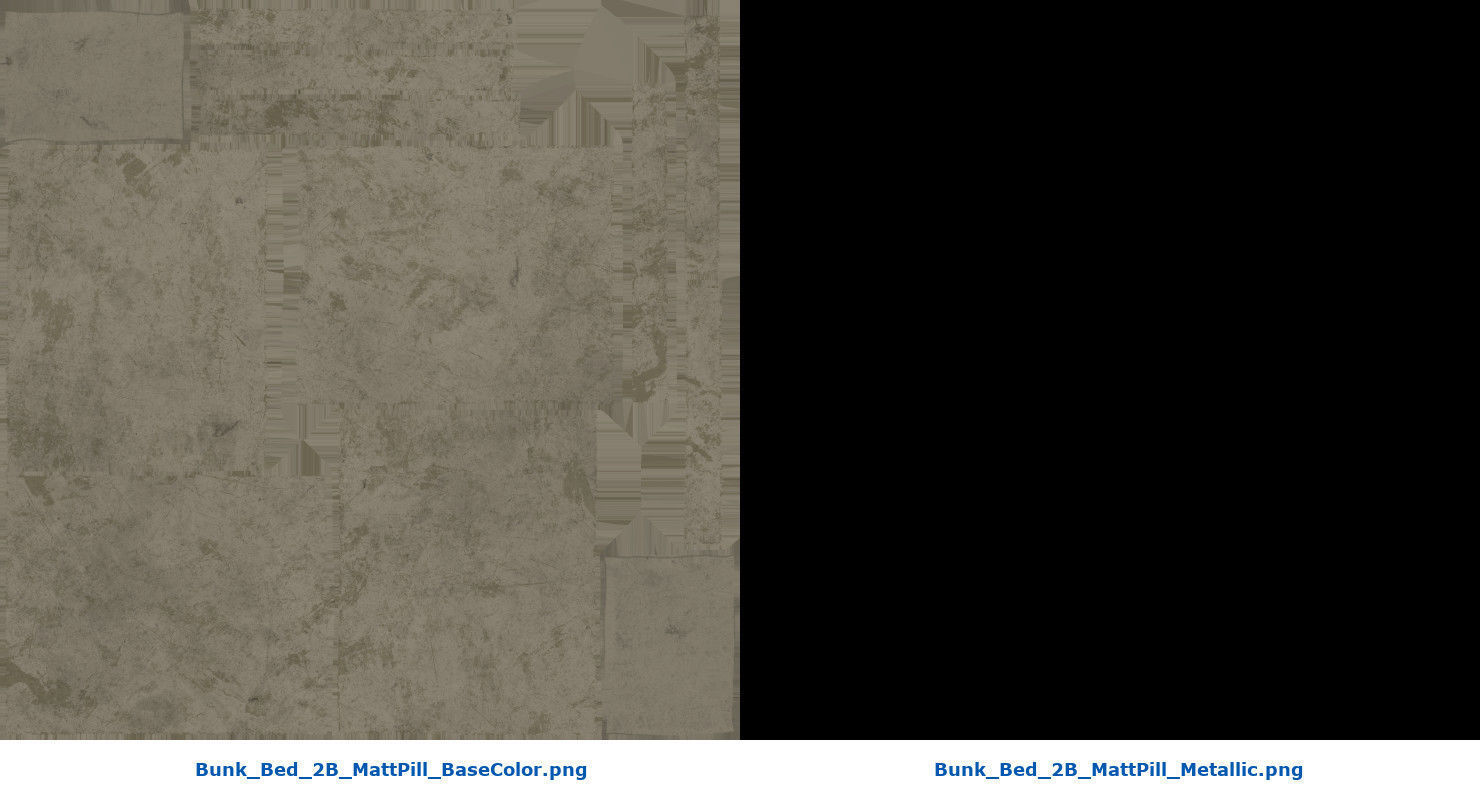 Bunk Bed 2B Low-poly 3D model_16