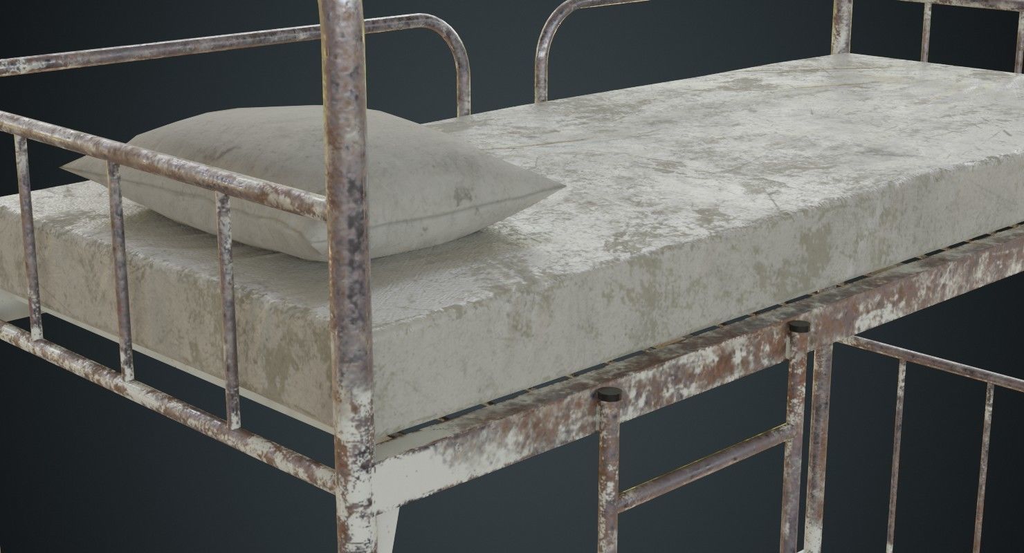 Bunk Bed 2B Low-poly 3D model_8