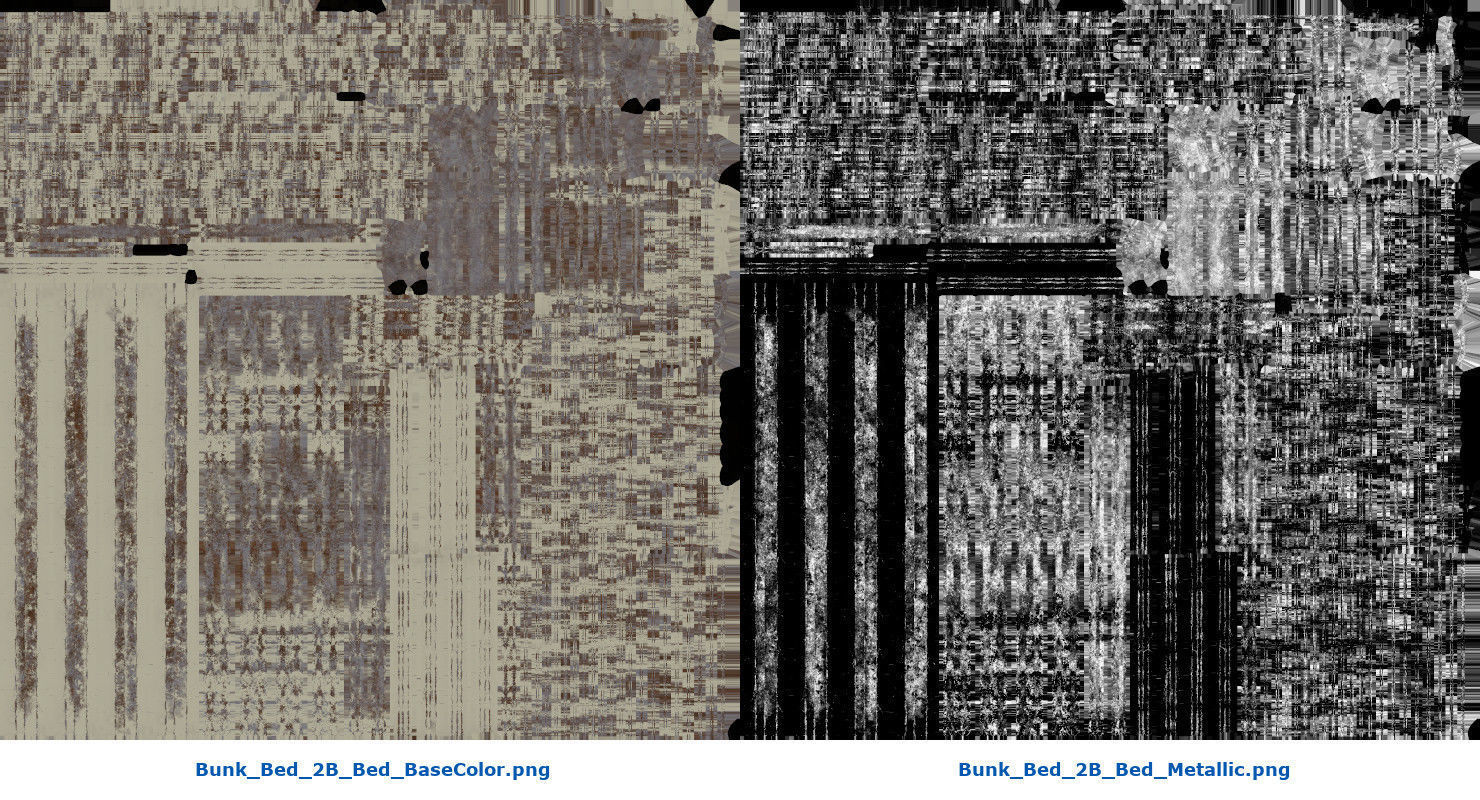 Bunk Bed 2B Low-poly 3D model_13