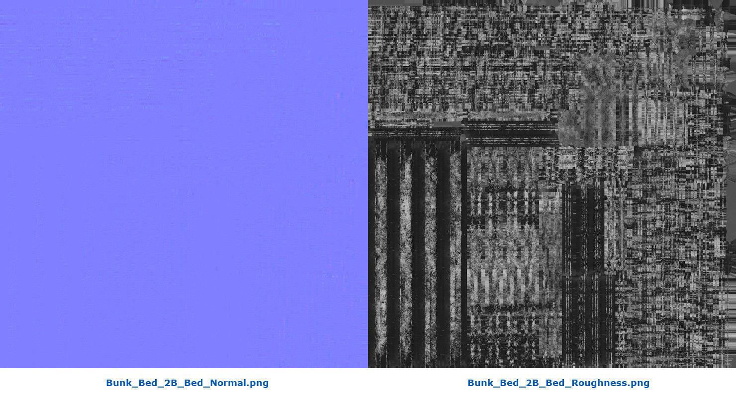 Bunk Bed 2B Low-poly 3D model_14