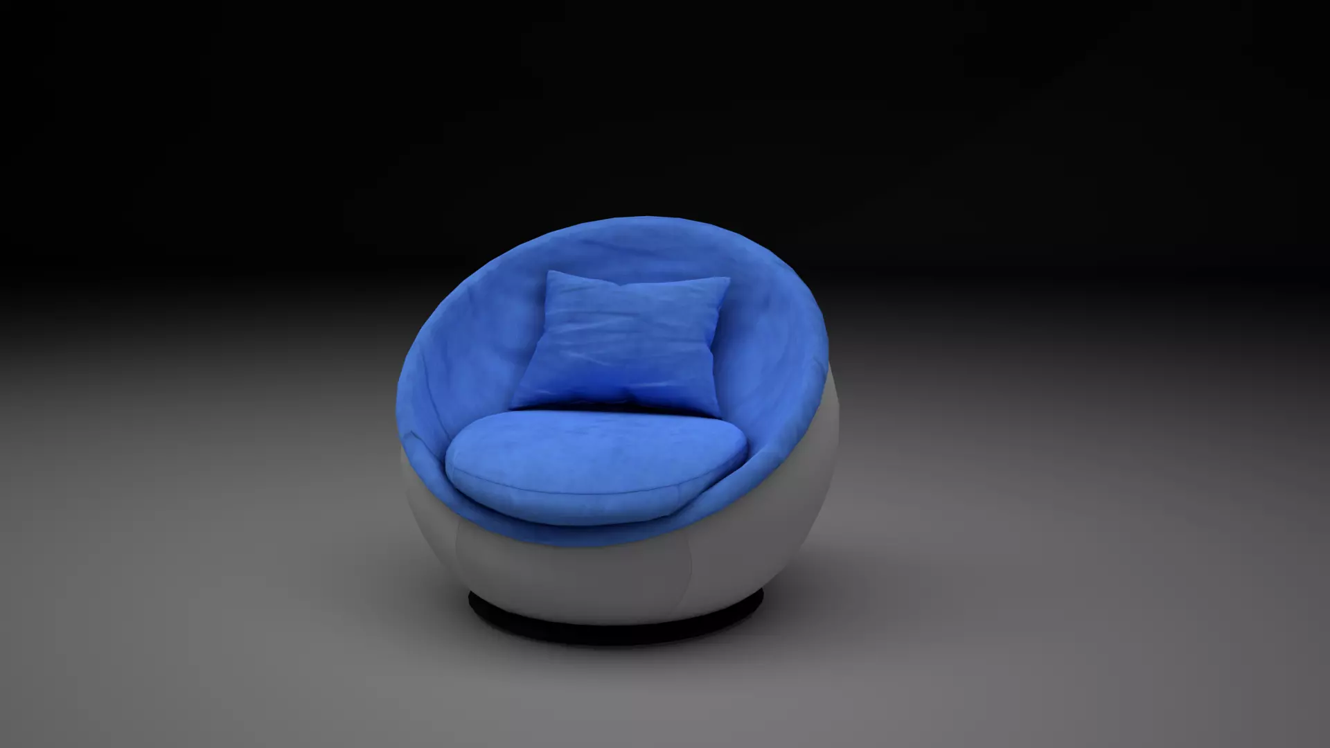 Round chair 3D model_0