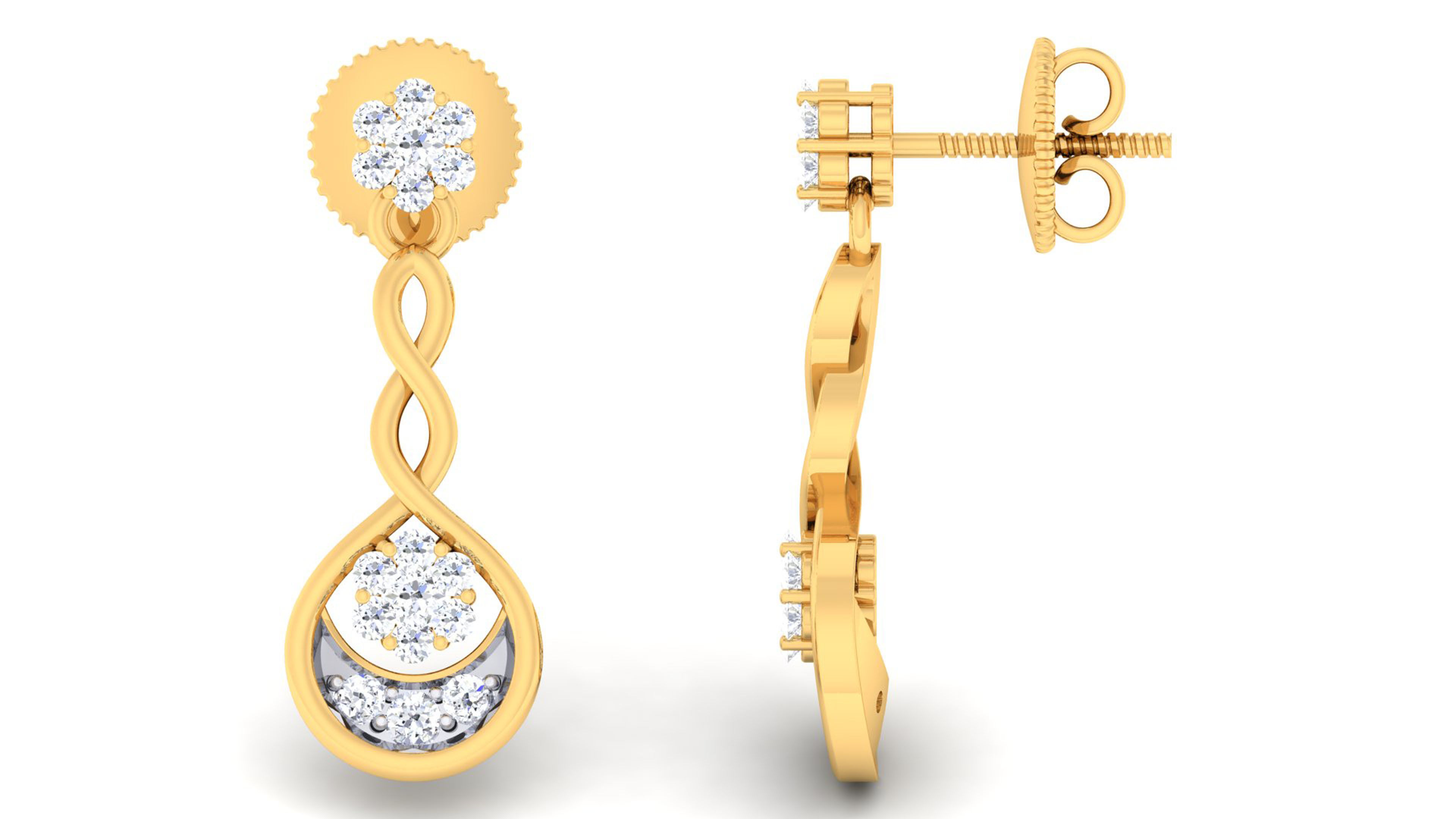 Women pendant-earrings set 3dm mgx render detail 3D print model 3D print model_5