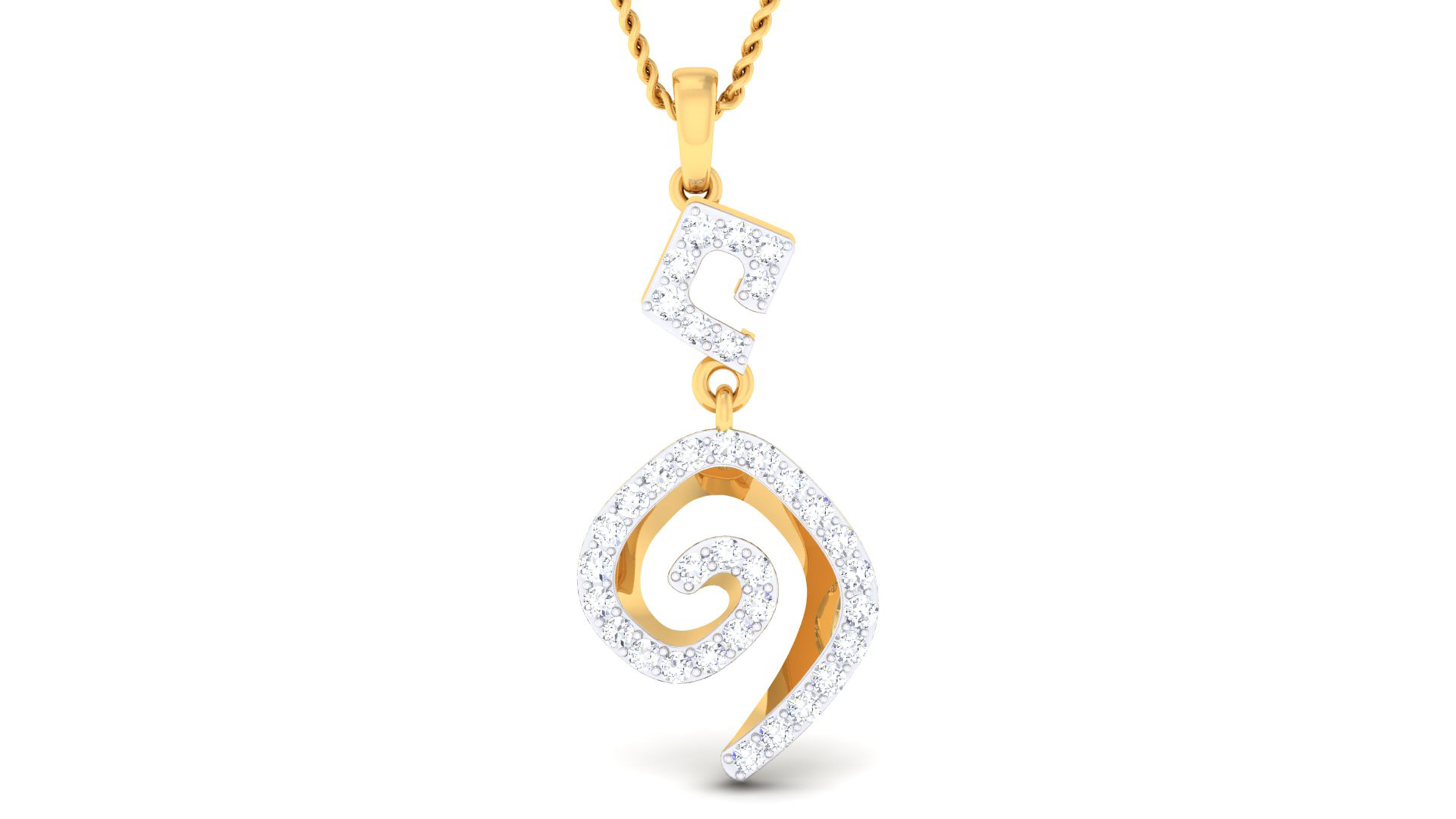 Women pendant-earrings set 3dm mgx render detail 3D print model 3D print model_7