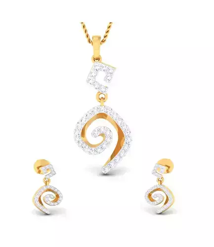 Women pendant-earrings set 3dm mgx render detail 3D print model