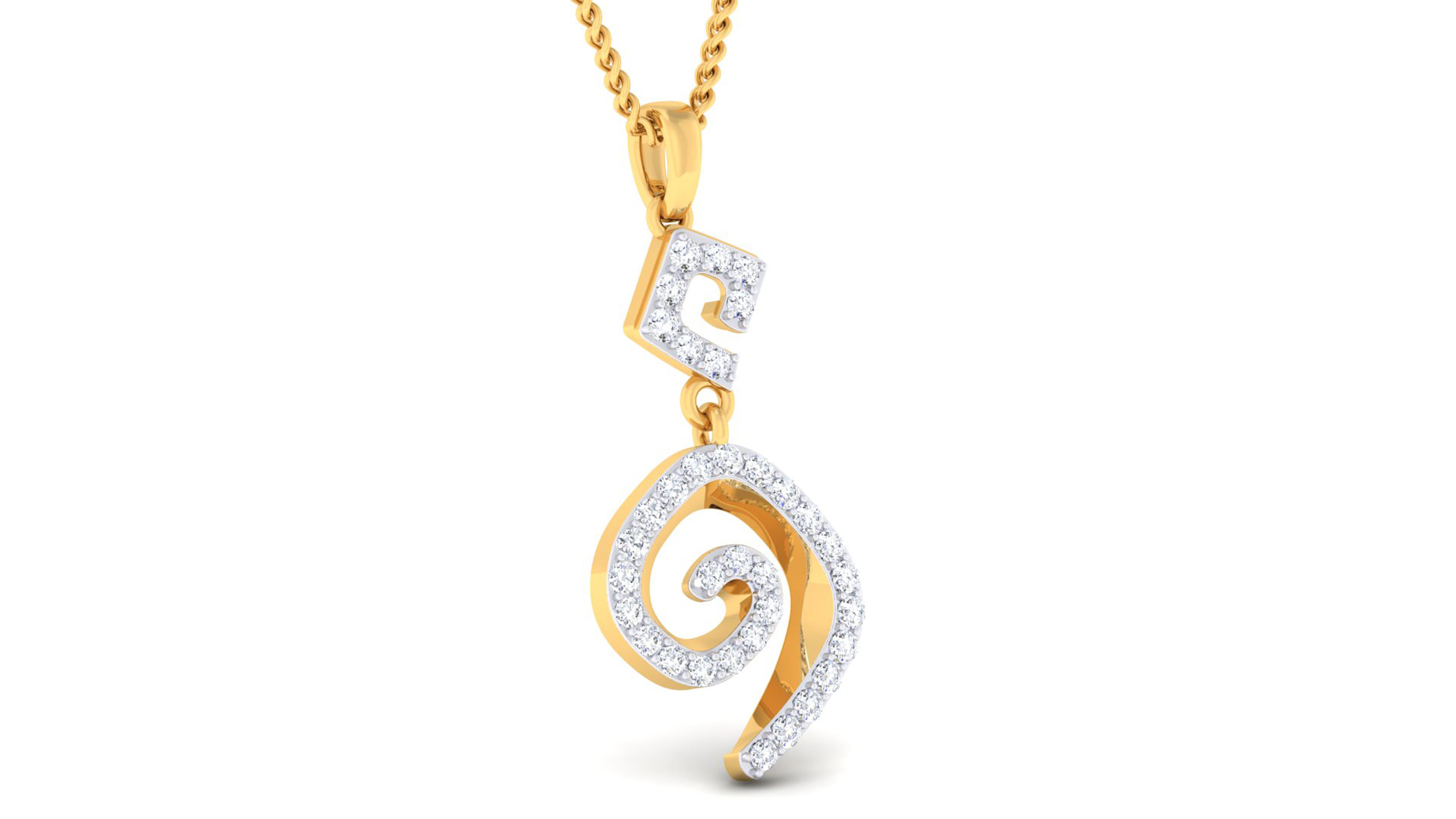 Women pendant-earrings set 3dm mgx render detail 3D print model 3D print model_9