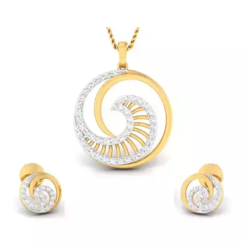 Women pendant-earrings set 3dm mgx render detail 3D print model