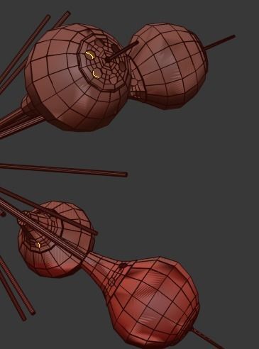Glass Globes Sputnik Chandelier 3D model_5