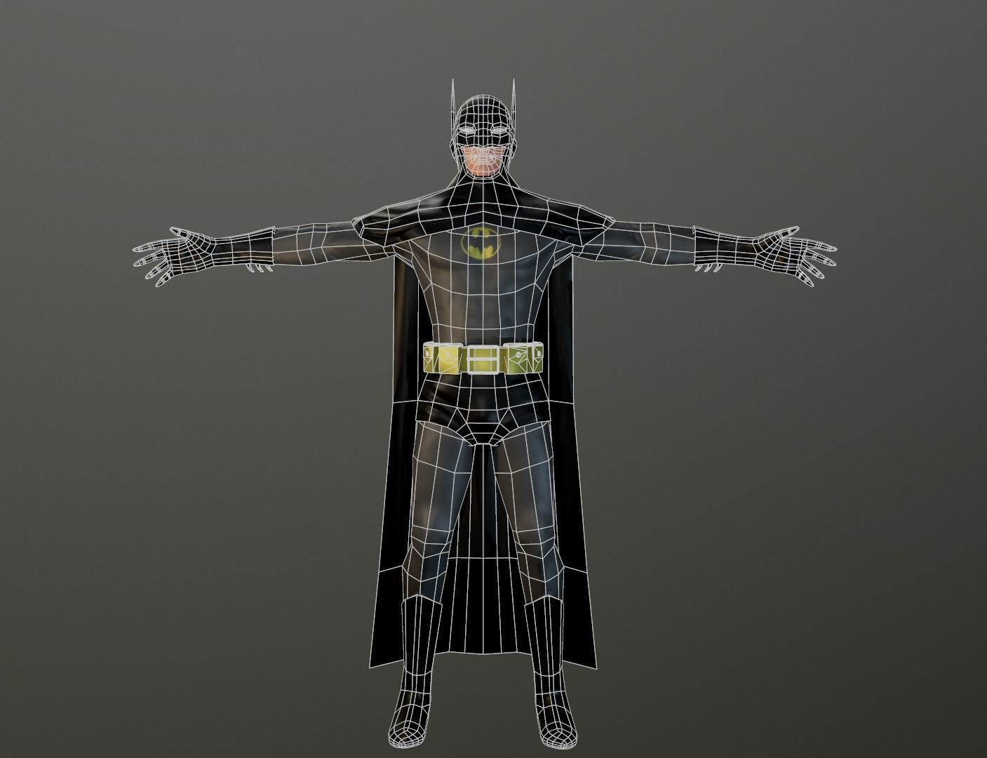 Batman 3d Model - Low-poly Free low-poly 3D model_1