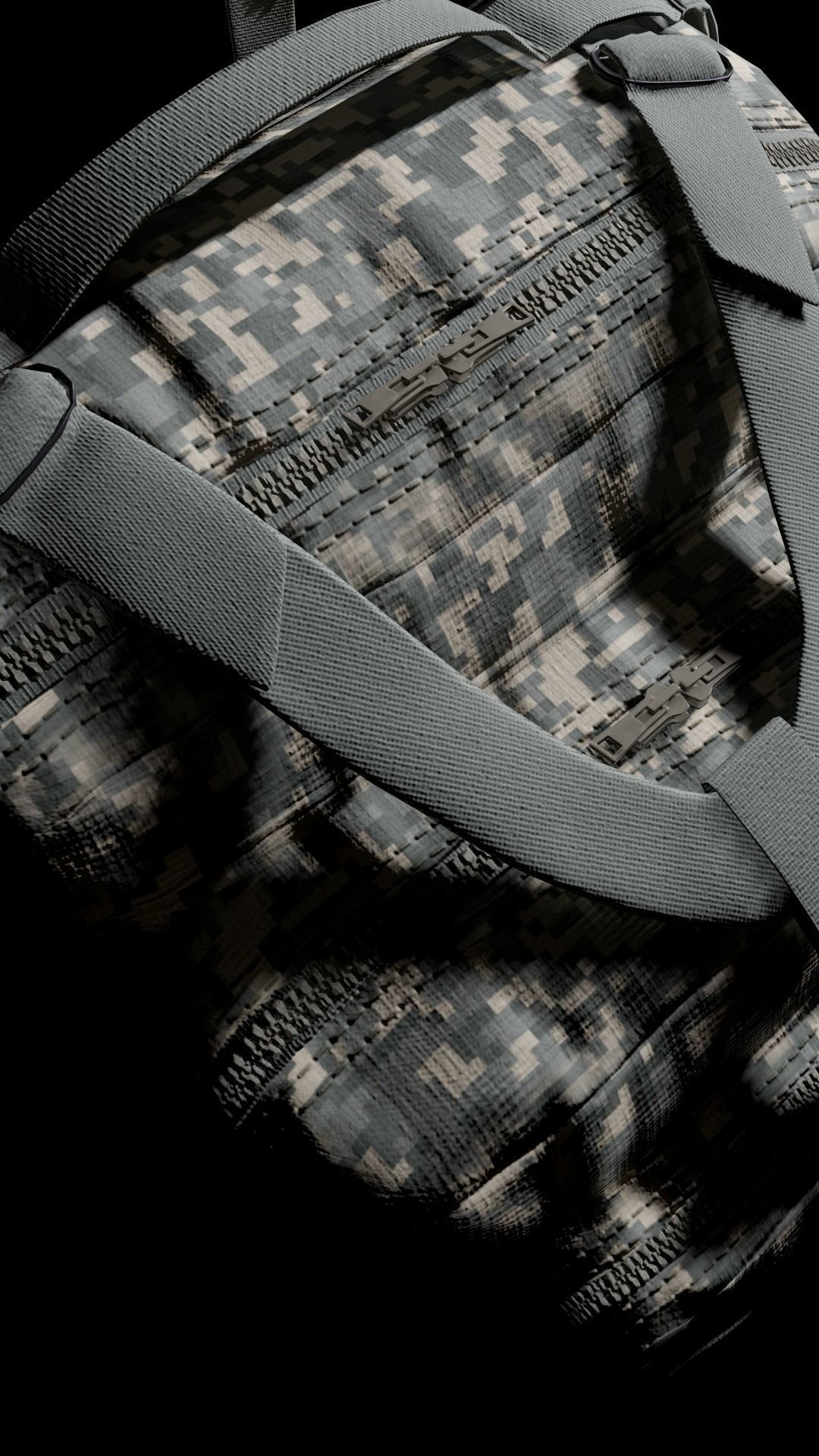 customizable Military backpack 2 color variations Low-poly 3D model_15