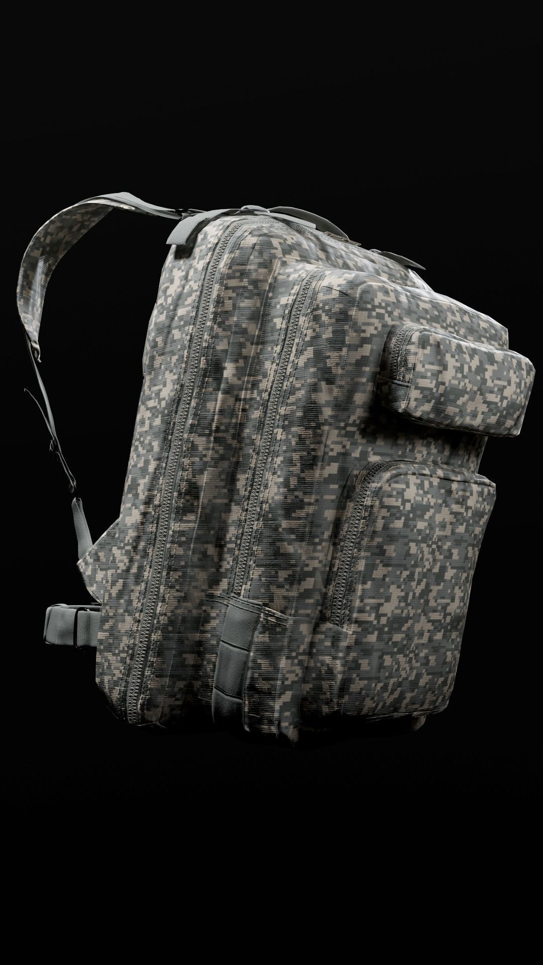 customizable Military backpack 2 color variations Low-poly 3D model_27