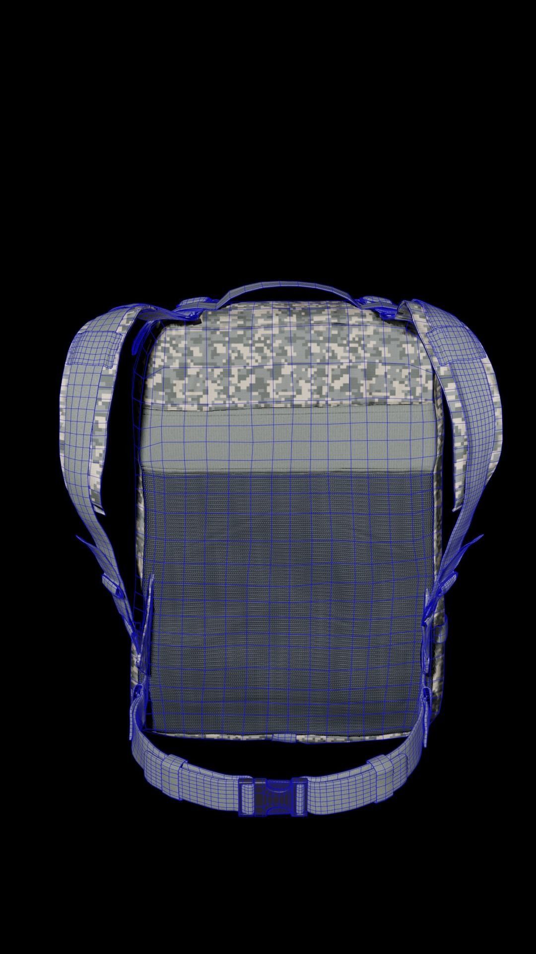 customizable Military backpack 2 color variations Low-poly 3D model_18