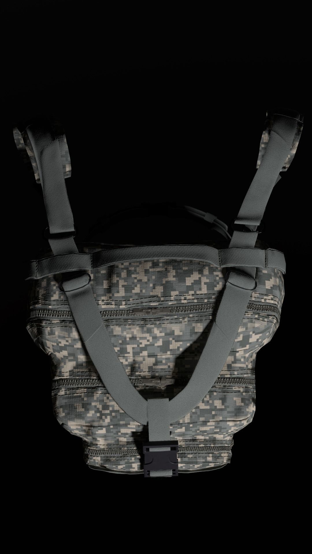 customizable Military backpack 2 color variations Low-poly 3D model_5