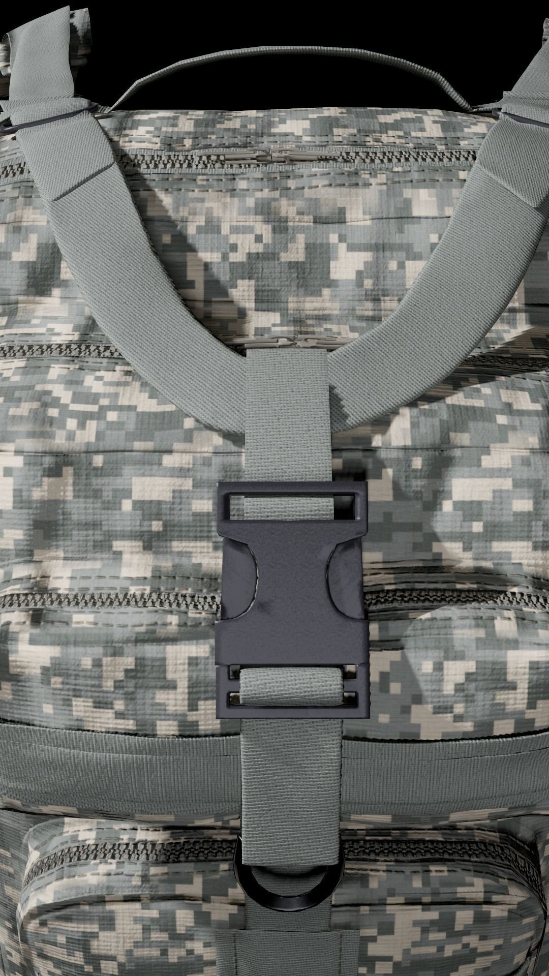 customizable Military backpack 2 color variations Low-poly 3D model_14