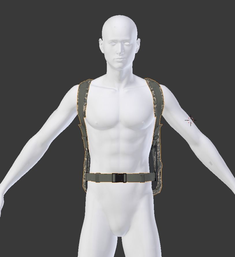 customizable Military backpack 2 color variations Low-poly 3D model_24