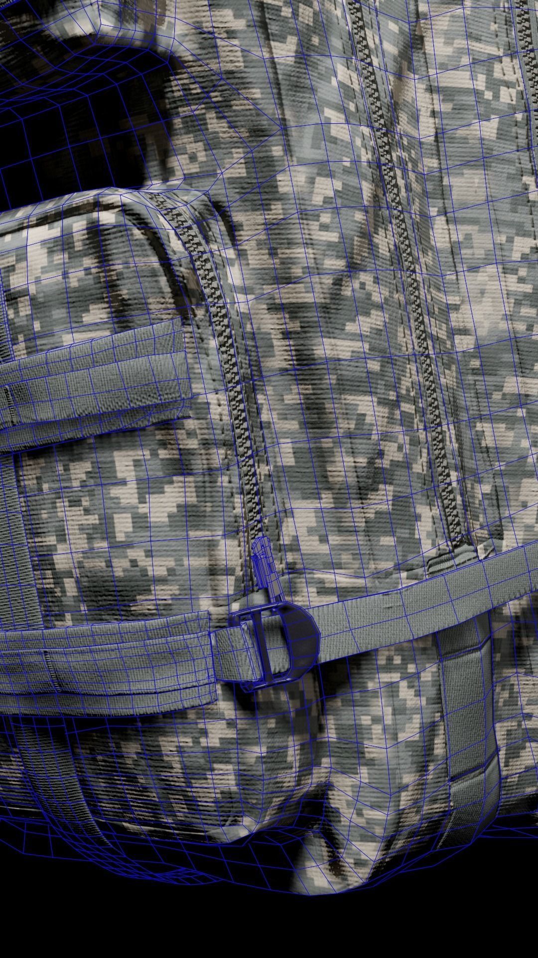 customizable Military backpack 2 color variations Low-poly 3D model_19