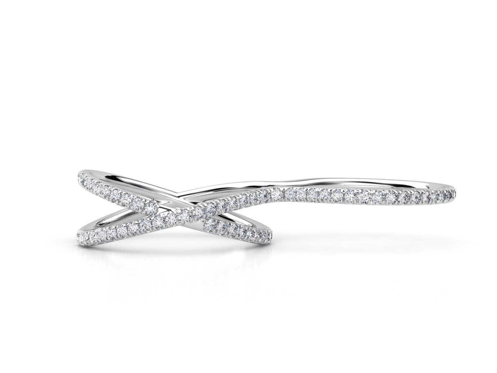 R RA03 diamond ring with two rows of diamonds 3D print model_1