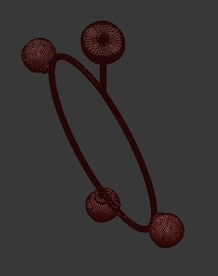 Areti Circle Pendant 3D model_3