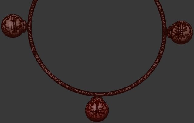 Areti Circle Pendant 3D model_2