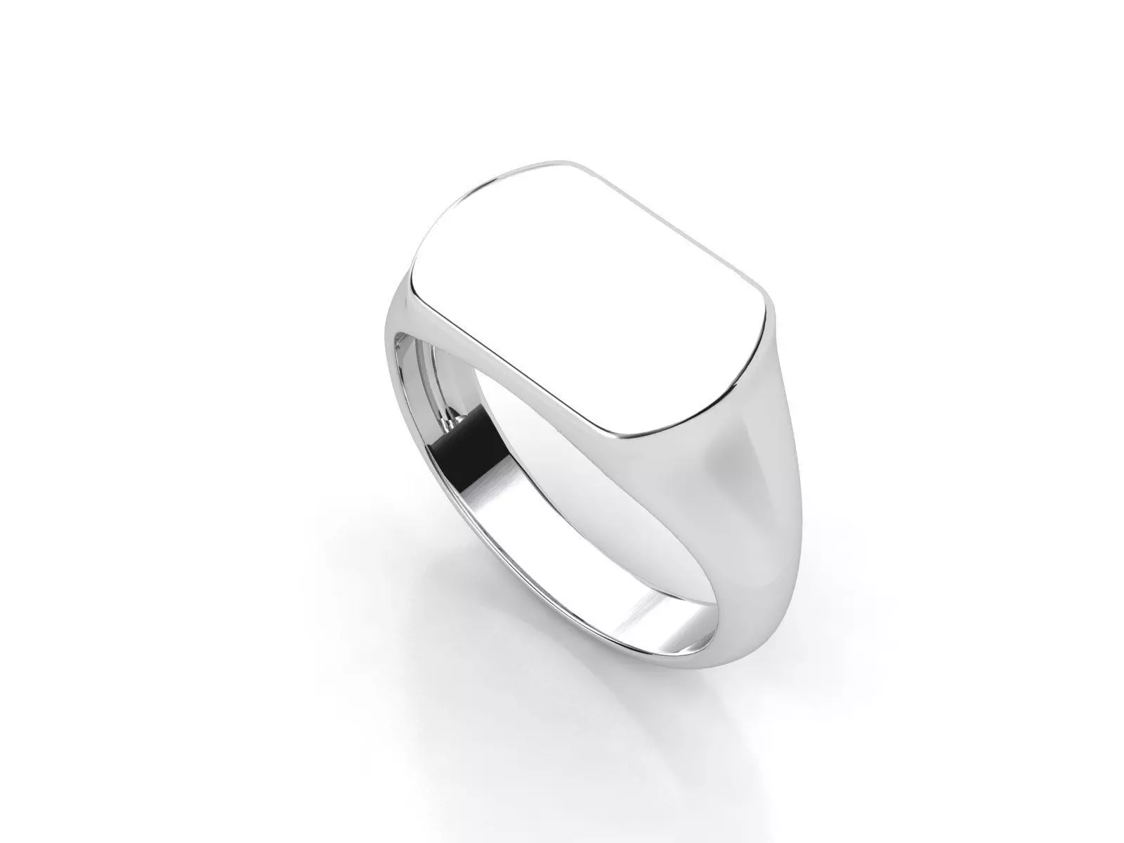 R RA019 signet ring in sterling silver 3D print model_0
