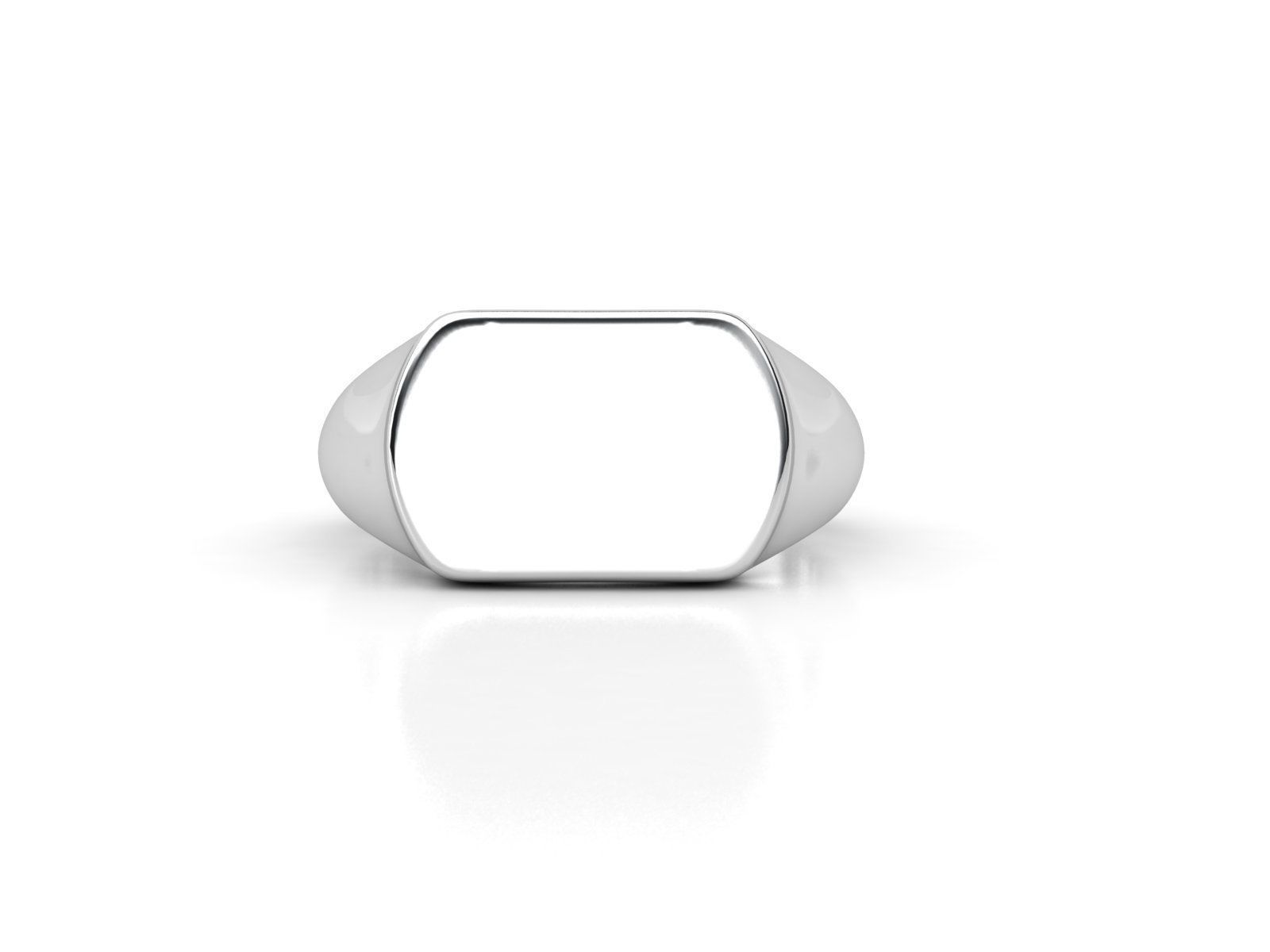 R RA019 signet ring in sterling silver 3D print model_2