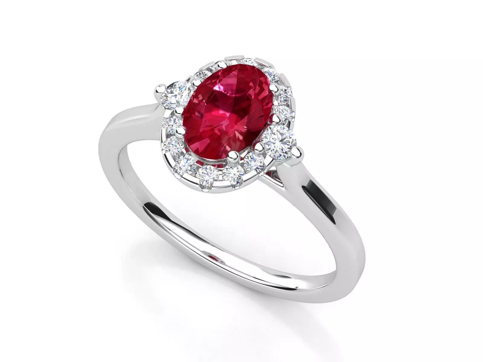 R RA020 engagement ring with ruby stone 3D print model_0