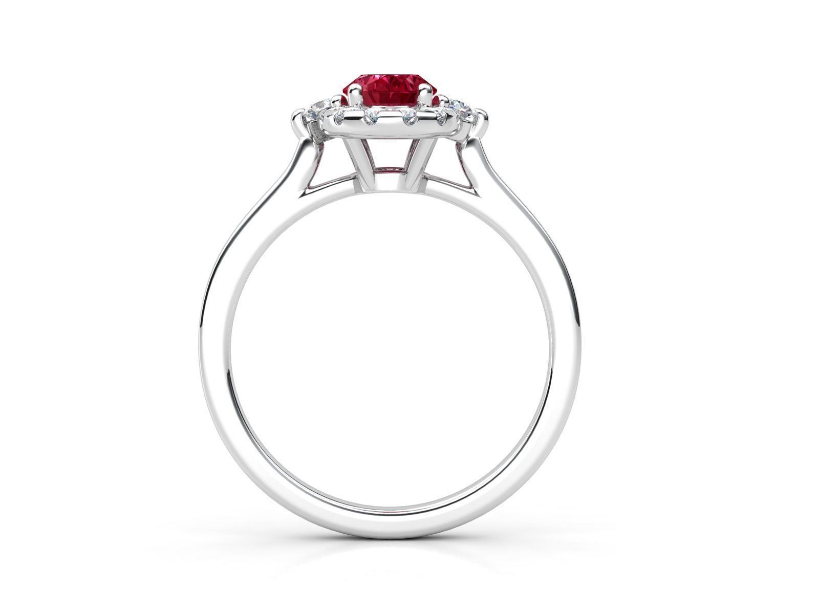R RA020 engagement ring with ruby stone 3D print model_1