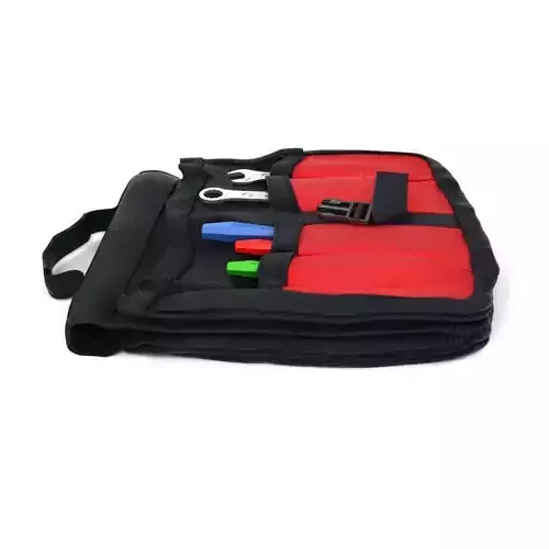 Toolbag with screwdrivar and  spanner 3d model