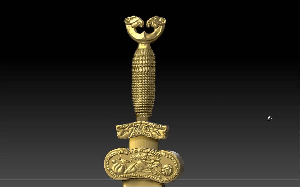 altyn adam sword  3D model_3