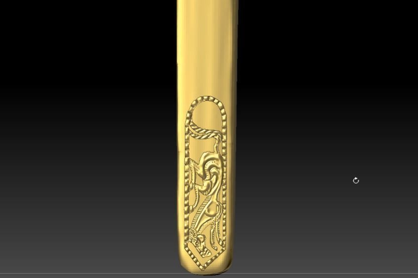 altyn adam sword  3D model_2
